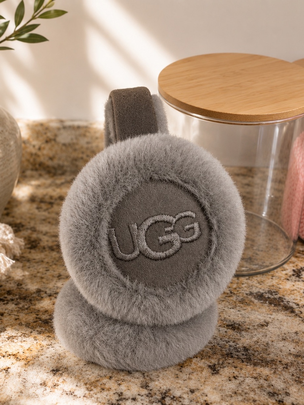 UGG Grey Plush earmuffs